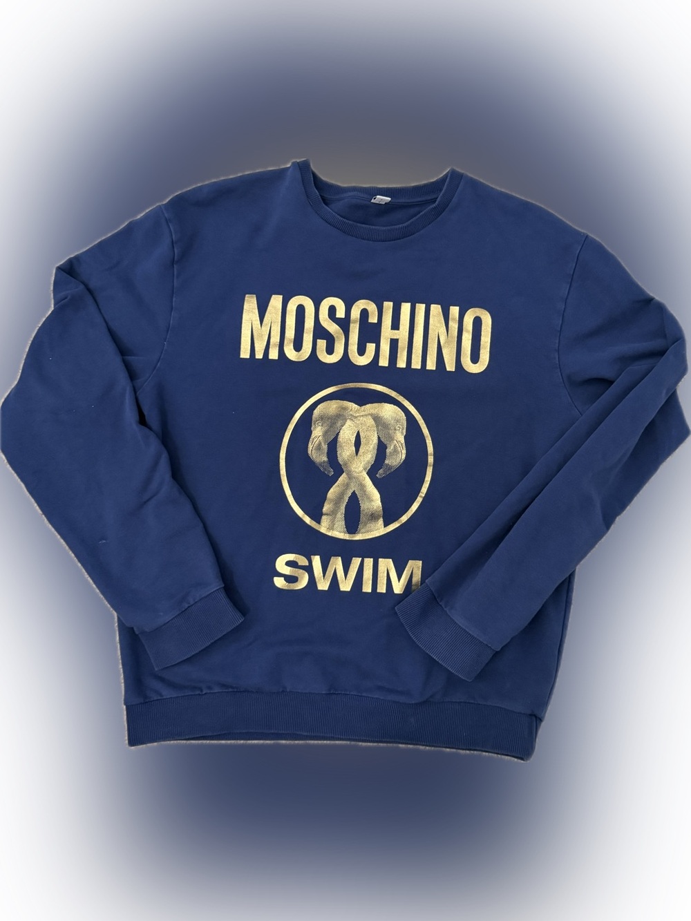 Moschino Swim Sweater Adult Medium Pullover Logo Flamingo